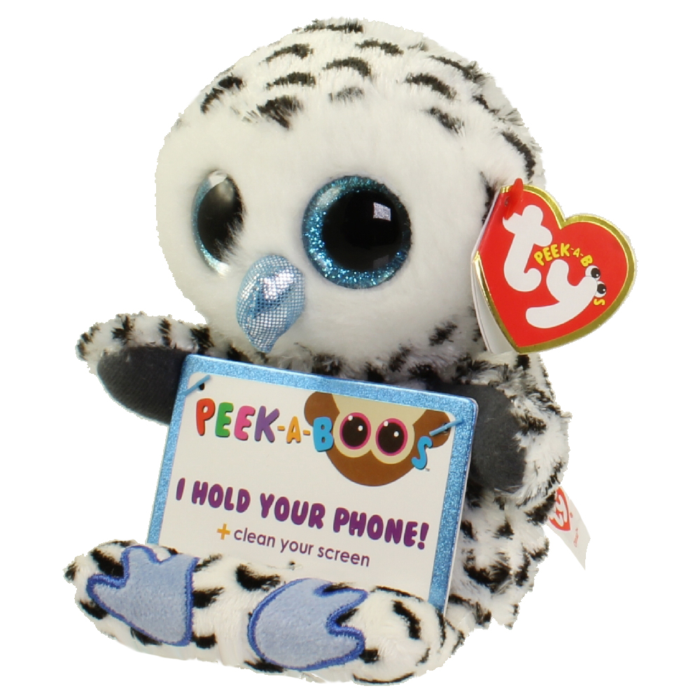 TY Beanie Boos - Peek-A-Boos - OMAR the Owl (5 inch - Phone Holder)