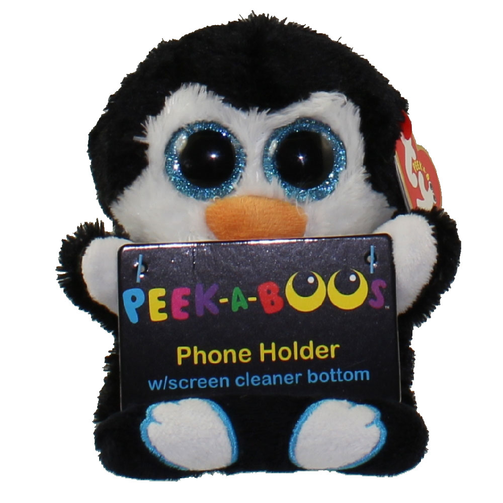 TY Beanie Boos Peek A Boos 4" ZELDA the Poddle Dog Phone Holder with Cleaner 