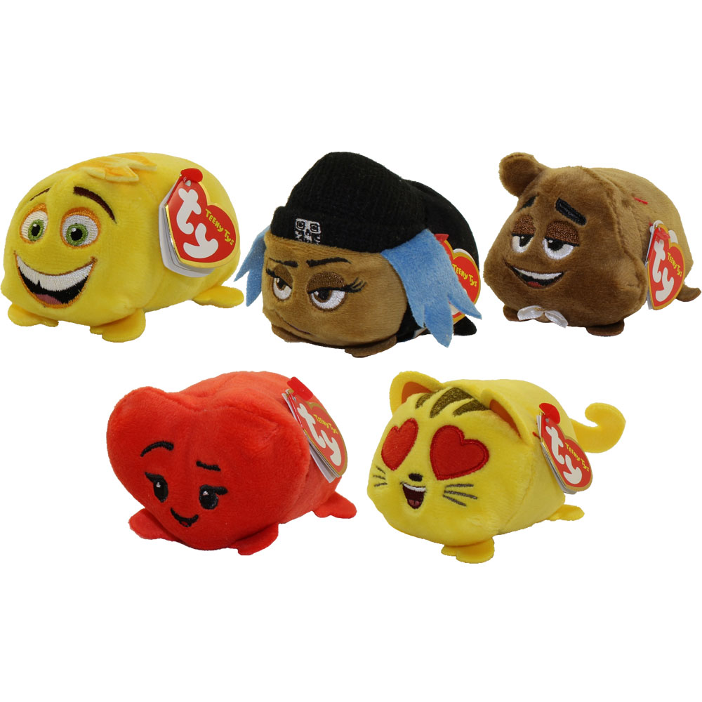 TY Beanie Boos - Teeny Tys Stackable Plush - Emoji Movie - SET of 5 (4 inch)