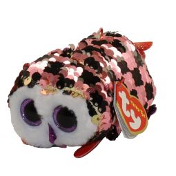 TY Beanie Boos - Teeny Tys Stackable Sequin Plush - CHECKS the Owl (4 inch)