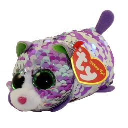 TY Beanie Boos - Teeny Tys Stackable Sequin Plush - LILAC the Cat (4 inch)