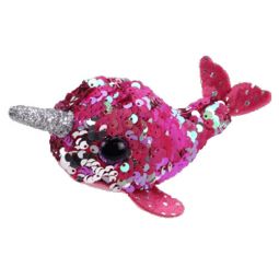 TY Beanie Boos - Teeny Tys Stackable Sequin Plush - NELLY the Narwhal (4 inch)