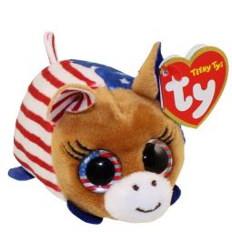 TY Beanie Boos - Teeny Tys Stackable Plush - VOTE DEMOCRAT the Donkey (3.5 inch)