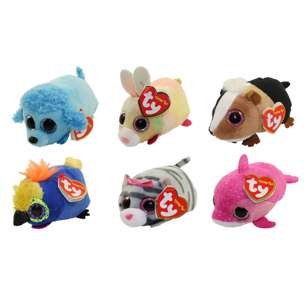 TY Beanie Boos - Teeny Tys Stackable Plush - SET of 6 SPRING 2018 Releases