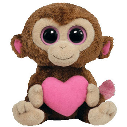 TY Beanie Boos - CASANOVA the Valentine Monkey (Solid Eye Color) (Regular Size - 6 inch)