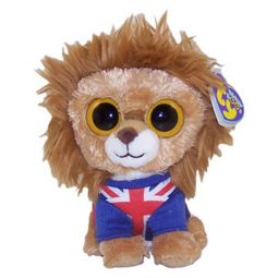 TY Beanie Boos - HERO the Lion with UK Shirt (Regular Size - 6 inch) (UK Exclusive)