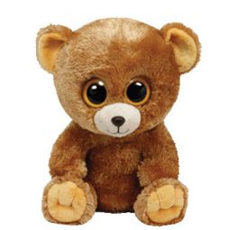 TY Beanie Boos - HONEY the Brown Bear (Solid Eye Color) (Regular Size - 6 inch)