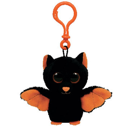 TY Beanie Boos - MIDNIGHT the Bat (Solid Eye Color) (Plastic Key Clip - 3 inch)