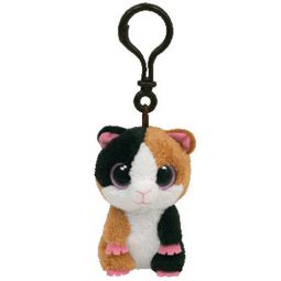 TY Beanie Boos - NIBBLES the Guinea Pig (Solid Eye Color) (Plastic Key Clip - 3 inch)