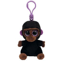 TY Beanie Boos - ROMEO the Gorilla (Solid Eye Color) (Plastic Key Clip - 3 inch)