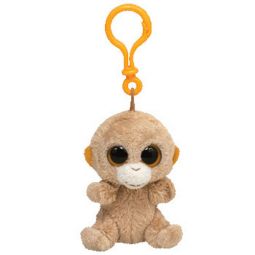 TY Beanie Boos - TANGERINE the Orangutan (Solid Eye Color) (Plastic Key Clip - 3 inch)