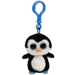 TY Beanie Boos - WADDLES the Penguin (Solid Eye Color) (Plastic Key Clip - 3 inch)