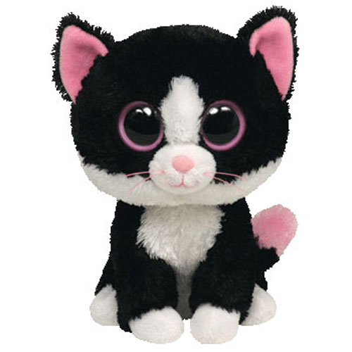 black and white cat beanie baby