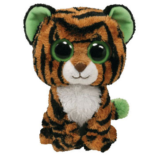 TY Beanie Boos - STRIPES the Tiger (Solid Eye Color) (Regular Size - 6 inch)