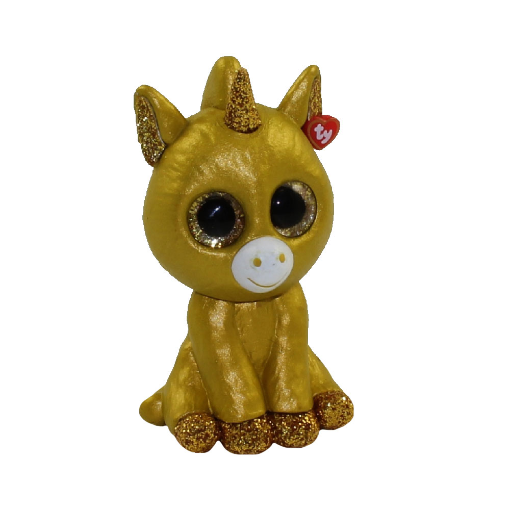 TY Beanie Boos - Mini Boo Figures Series 2 - GOLDEN UNICORN (2 inch) *Rare Chase*