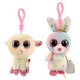 TY Beanie Boos - SET of 2 Easter 2017 Releases (Key Clips) (Twinkle & Bubby)