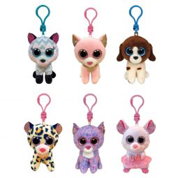 TY Beanie Boos - SET of 6 Spring 2021 Releases (Key Clips)(Atlas, Livvie, Cassidy, Fiona +2)