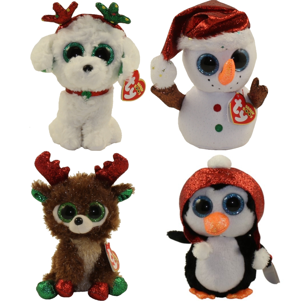 TY Beanie Boos - SET of 4 Christmas 2019 Releases (6 inch)(Gale, Sugar, Fudge +1)