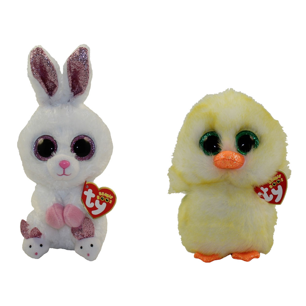 TY Beanie Boos - SET of 2 Easter 2020 Releases (SLIPPERS & LEMON DROP)(Regular Size - 6 inch)