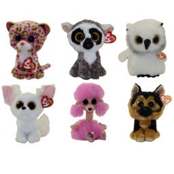 TY Beanie Boos - SET of 6 Spring 2020 Releases (6 inch)(Linus, Spirit, Lainey, Austin, Phoenix +1)