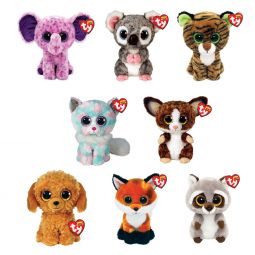 TY Beanie Boos - SET of 8 Fall 2021 Releases (6 inch)(Eva, Tiggy, Opal, Binky, Oakie +3)