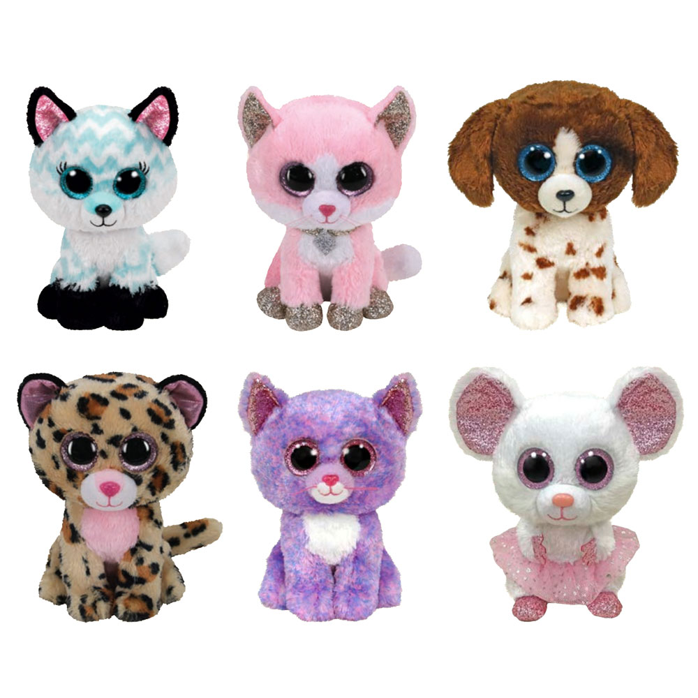 TY Beanie Boos - SET of 6 Spring 2021 Releases (6 inch)(Atlas, Livvie, Cassidy, Fiona +2)