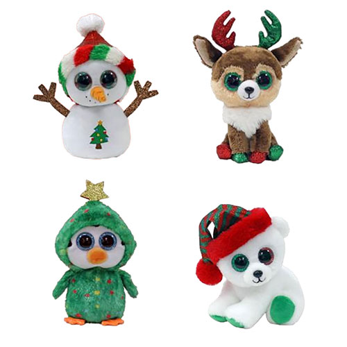 TY Beanie Boos - SET of 4 Christmas 2022 Releases (6 inch)(Paxton, Misty, Noel +1)(Ships Winter)
