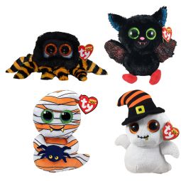 TY Beanie Boos - SET of 4 Halloween 2023 Releases (Mumford, Ophelia, Nightcap & Charlotte)(6 inch)