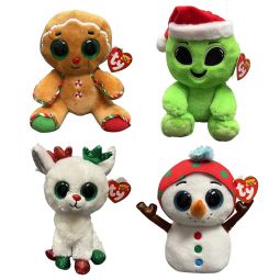 TY Beanie Boos - SET of 4 Christmas 2025 Releases [Dave, Comet, Snaps & Snowdrop](6 inch)