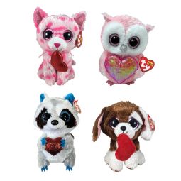 TY Beanie Boos - SET OF 4 Valentine's Day 2026 Releases [Sweet, Thief, Cuddles & Whisper](6 inch)