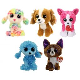 TY Beanie Boos - SET OF 5 DOGS (Rainbow, Tala, Romeo, Mandy & Dexter) (6 inch) TY Beanie Boos - SET OF 5 DOGS (Rainbow, Tala, Romeo, Mandy & Dexter) (6 inch)