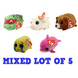 TY Beanie Boos - Teeny Tys Stackable Plushes - Bulk Mixed Lot of 5 (All Different)