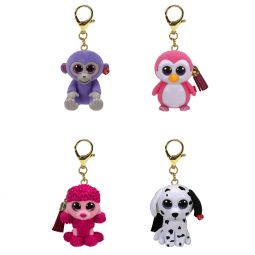 TY Beanie Boos - Mini Boo Collectible Clips - FALL 2021 SET OF 4 (Patsy, Grapes, Glider +1)