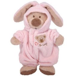 Baby TY - PJ BEAR (Pink) (Small w/ Removable PJ's - 7 Inches)