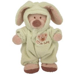 Baby TY - PJ BEAR (Green) (Small w/ Removable PJ's - 7 Inches)