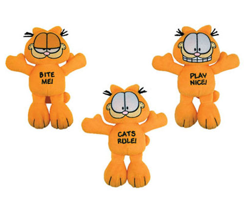 TY Bow Wow Beanies - GARFIELD the Cat ( Set of 3 different sayings )