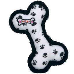 TY Bow Wow Beanies - PAW PRINTS the Bone (White w/ Black Paw Print & Black Trim) (7 inch)