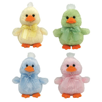 TY Basket Beanie Babies - Easter 2009 Set of 4 (Minted, Pinkette, Skylight & Sunlight)