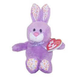 TY Basket Beanie Baby - BLOOM the Purple Bunny (6 inch)