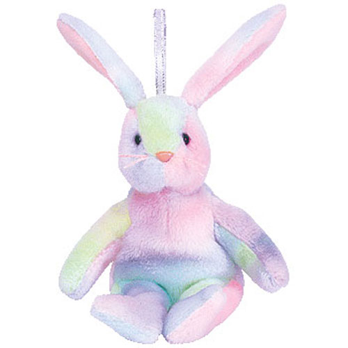 TY Basket Beanie Baby - HIPPIE the Bunny (5.5 inch)