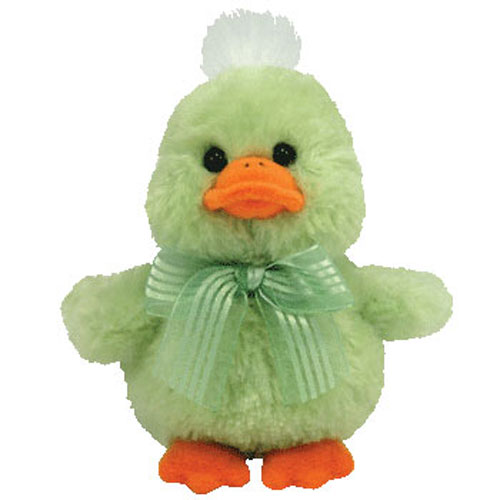 TY Basket Beanie Baby - MINTED the Green Chick (4 inch)