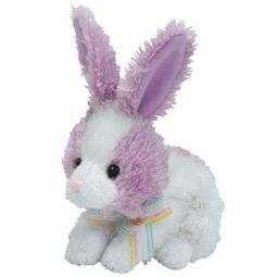 TY Basket Beanie Baby - MIPSY the Purple & White Bunny (4-5 inch) - RARE!