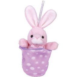 TY Basket Beanie Baby - PETEY the Bunny (6 inch)