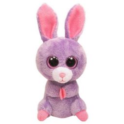 TY Basket Beanie Baby - PETUNIA the Purple Bunny (5 inch)