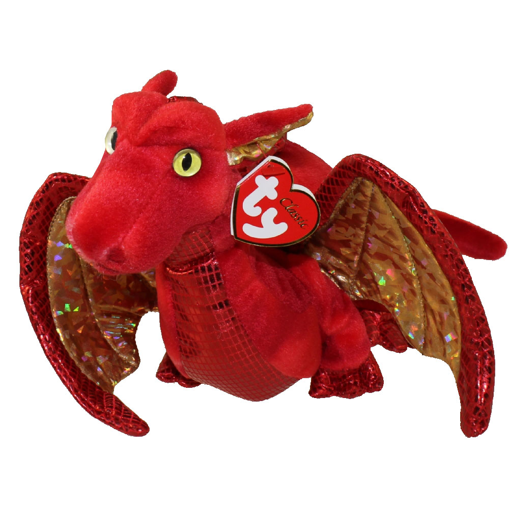 TY Classic Plush - FOSSILS the Red Dragon (15 inch)