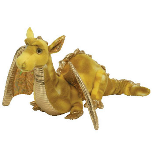 TY Classic Plush - TEMPEST the Gold Dragon (Borders Exclusive)