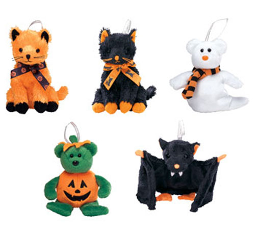 TY Halloweenie Beanie Babies -  Halloween 2004 Complete set of 5