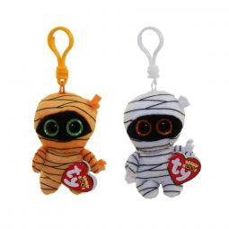 TY Halloweenie Beanie Baby - Set of 2 (Mummy & Mask) (key clip - 3 inch)