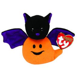 TY Halloweenie Beanie Baby - BATTY the Ghost Bat (3 inch)