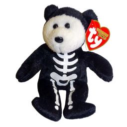 TY Halloweenie Beanie Baby - BONESES the Bear (5 inch)